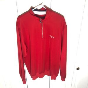 Fairway & Greene Tech 1/4 Zip Golf Pullover XL Red 2012 THE CLASSIC Embroidered
